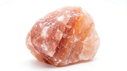 Fototapeta premium Pink Himalayan salt crystal mineral rock isolated on white background