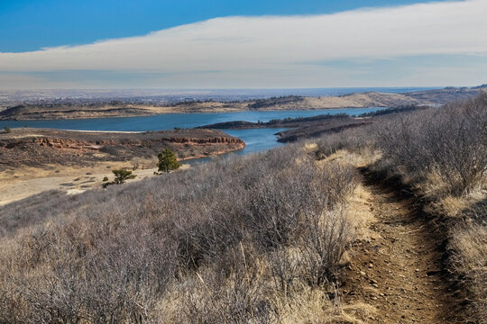 A view Overlooking Horsetooth Reservoir from a trail in Lory State Park