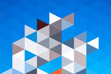 Fototapeta premium a digital abstract artwork featuring a pattern of colorful geometric triangles, commonly used for creative purposes, modern branding, annual report covers, brochures, or digital media