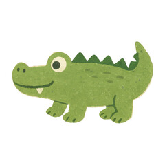 Fototapeta premium PNG Cute cartoon crocodile illustration
