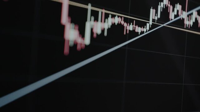 Candlestick chart with technical analysis indicators