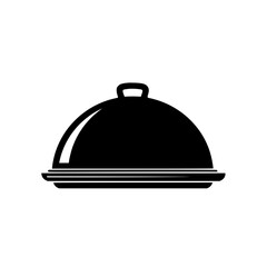 Fototapeta premium Black silhouette of a serving dome