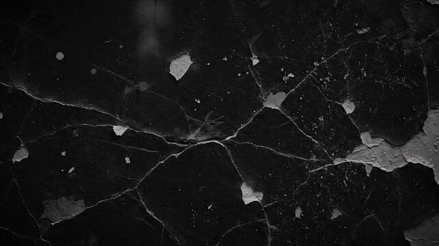 Dark, cracked, textured surface with off-white flecks and lines. Abstract, moody, and grunge aesthetic