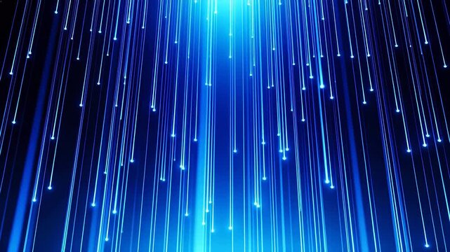 Blue Light Beams on Dark Background