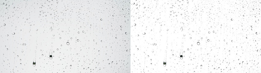 Water drops glass dense rain texture overlay PNG transparent abstract background