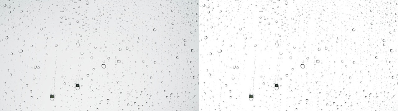 Water drops glass dense rain texture overlay PNG transparent abstract background