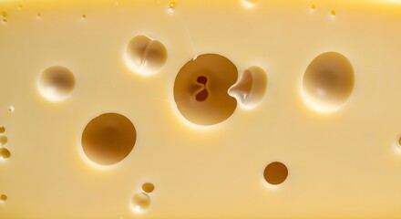 Close-up view of melted cheese with bubbles and golden-brown spots on top