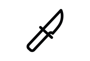 Simple black outline of a pocket knife