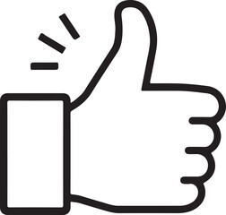 Obraz premium Like confirm and thumb up outline icon