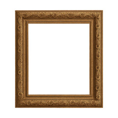 PNG Elegant ornate gold frame