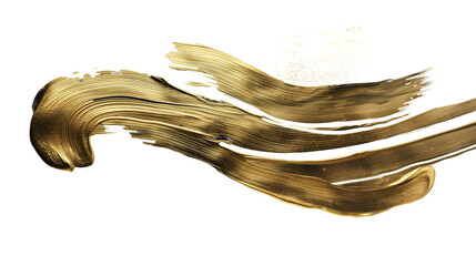 金色の絵の具ブラシストロークテクスチャ　高級感のあるゴールドペイント抽象背景