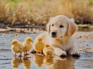 Children playing in water