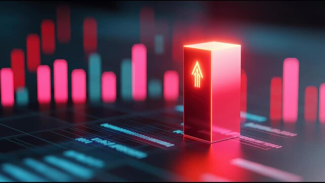 Red arrow highlights data point on chart red arrow points to significant data on analytical chart