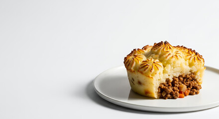 Minimal Shepherd&rsquo;s Pie with Large Copy Space