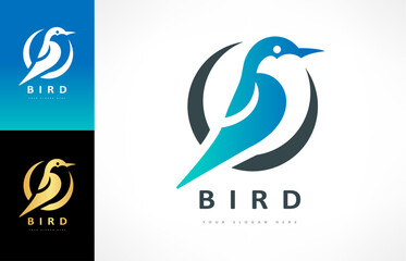 Bird logo vector. Bird in flight design	