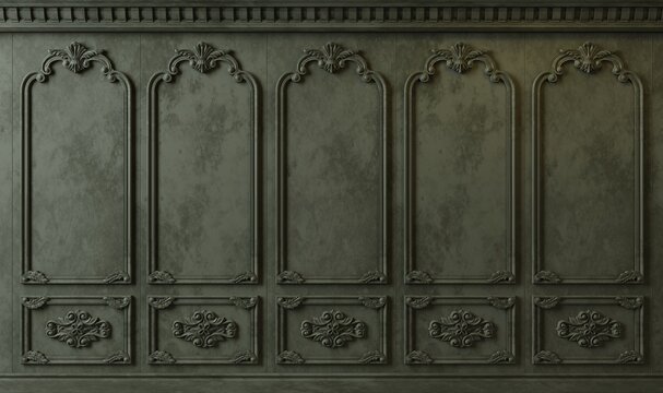 Extra large background arch cabinet wall