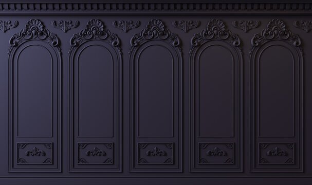 Extra large background arch wooden cabinet wall