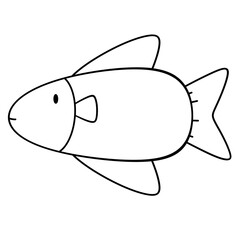 Cartoon fish icon