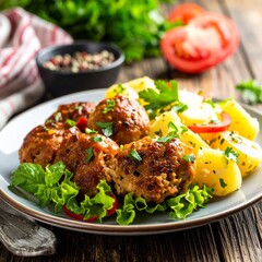 Frikadellen mit Kartoffelsalat