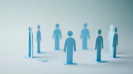 Group of people working together to find new job candidates and manage human resources effectively