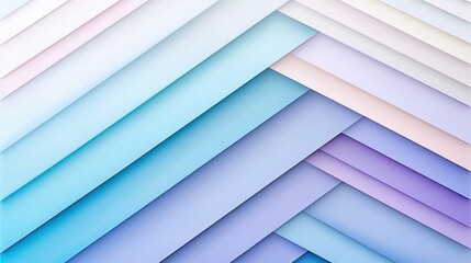 Obraz premium A vibrant abstract pattern of overlapping triangles in various pastel shades of blue, pink, and purple.