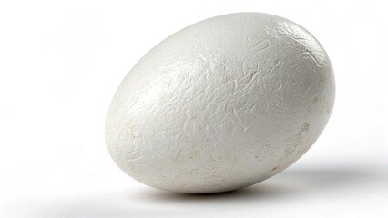 Eggshell Elegance: A simple egg is highlighted in the light, a symbol of potential and freshness, with delicate textures and gentle shadows. 
