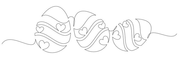 Continuous line drawing of a Easter egg illustration.eps