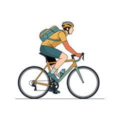 Naklejka premium Male Cyclist Riding a Professional Road Bike