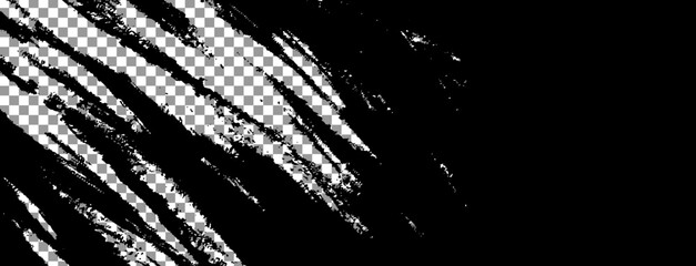 abstract brushstroke black color splatter Ink texture with transparant background. vector eps10