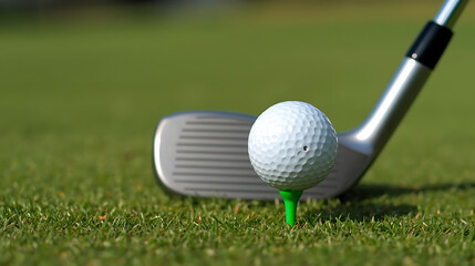 golf club and ball