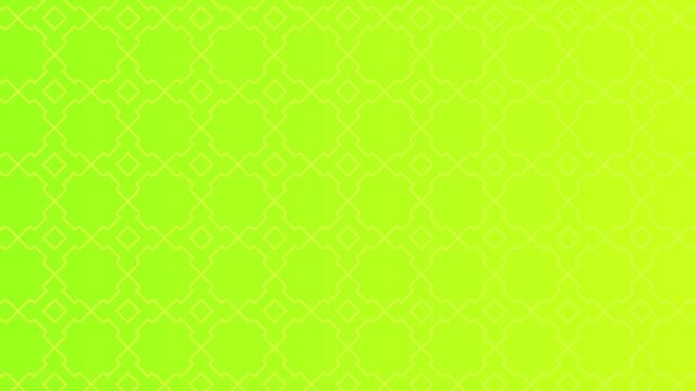 Green to Yellow Gradient Islamic Geometric Pattern. 4K 60fps seamless vertical loop background, vibrant emerald green and bright yellow ornament for Ramadan and Eid celebration.
