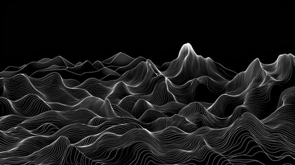 Obraz premium A digital art piece depicting a mountainous landscape with a winding river.
