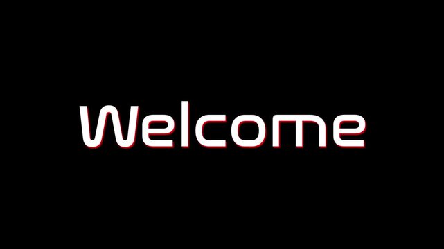 Welcome Text Animation, Elegant Script Typography, Sophisticated Greeting Intro