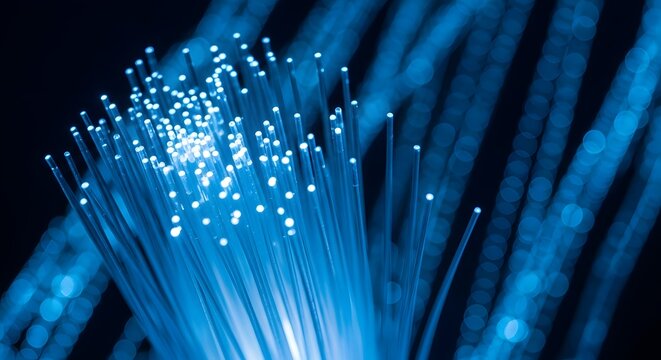 fiber optics background with lots light spots