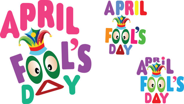 April Fools&rsquo; Day Collection. Parrot character with funny action. &mdash;collection for design, banner, poster, label, flyer, and greeting card. Vector isolated illustration.