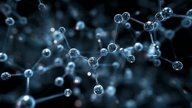 Molecular Structure Blue Bonds and Spheres.