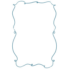 Elegant wavy frame design element for luxury branding