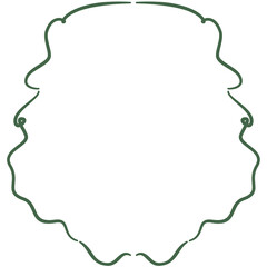 Elegant green frame for decorative design