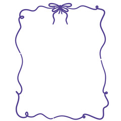 Elegant purple border with bow design element