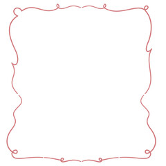 Elegant pink border frame for decorative design