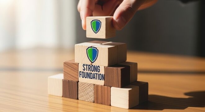 Building a strong foundation for sustainability with wooden blocks