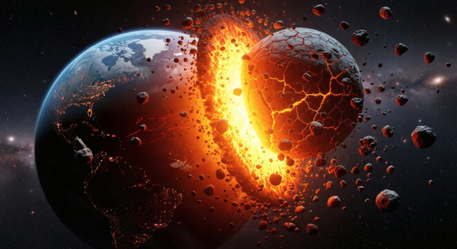 Earth Impact A Dramatic Planetary Collision
