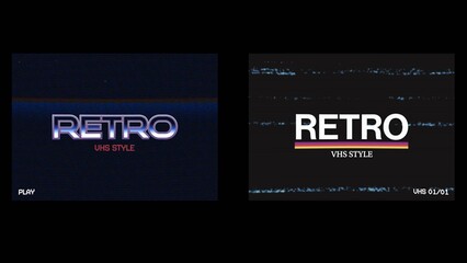 VHS Retro Style Titles