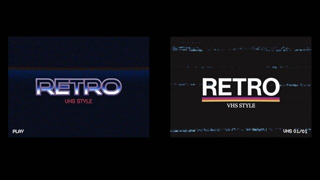 VHS Retro Style Titles