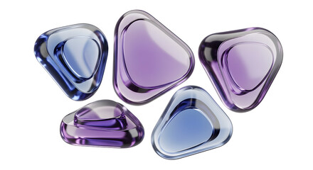 Colorful Abstract Shapes on white Background