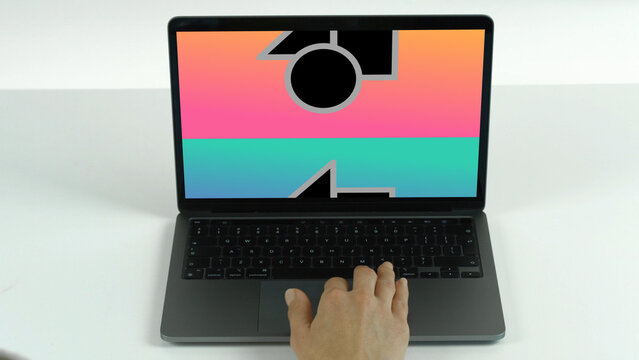 Laptop 42 Scroll Up Single &ndash; Editable Laptop Display Mockup Templates, Modern Screens, Digital Device Presentations for Web, UI, App, Branding and Product Showcase
