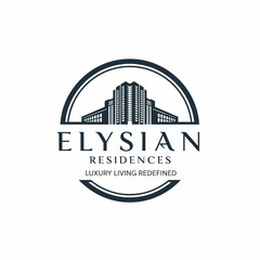 Obraz premium Elysian Residences Luxury Living Logo Design.