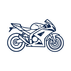 Obraz premium Set of motorcycle logos. Collection of custom motorcycle vector illustrations. Chopper, sportbike, and cafe racer logos.