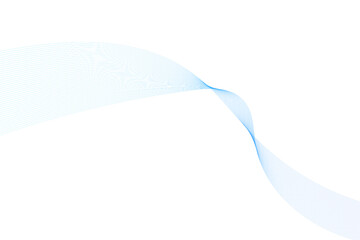 白背景に青い流曲線が美しく舞う抽象的なベクター背景デザイン