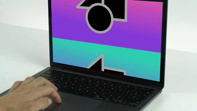 Laptop 29 Scroll Down Single &ndash; Editable Laptop Display Mockup Templates, Modern Screens, Digital Device Presentations for Web, UI, App, Branding and Product Showcase